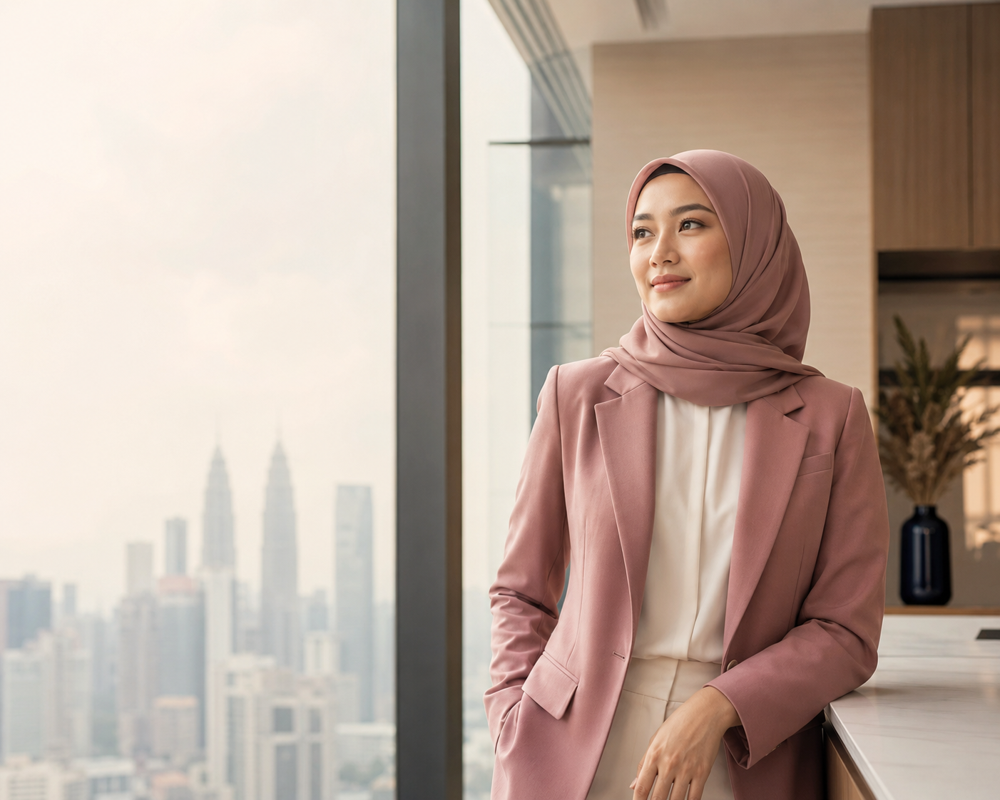 Wanita korporat Malaysia di pejabat